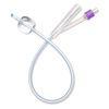 Medline Two-Way 100% Select Silicone Straight Tip Foley Catheter - 10cc Balloon Capacity