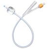 Medline Two-Way 100% Select Silicone Straight Tip Foley Catheter - 10cc Balloon Capacity