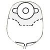 Nu-Hope Classic Round One Piece Urinary Precut Flutter Valve Regular Convex Ostomy Pouch