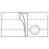 Nu-Hope Nu-Form 7 Inches Left Sided Stoma Regular Elastic Ostomy Support Belt With Prolapse Strap