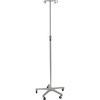 Medline Aluminum Deluxe Five Leg IV Pole