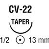 Medtronic Sofsilk Taper Point Suture with Needle CV-22