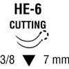 Medtronic Sofsilk Reverse Cutting Suture with Needle HE-6