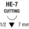 Medtronic Sofsilk Reverse Cutting Suture with Needle HE-7