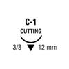 Medtronic Sofsilk Reverse Cutting Suture with Needle C-1
