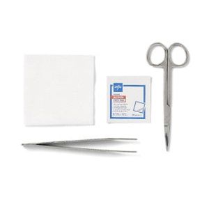 Medline Floor Grade Suture Removal Tray With Stainless Steel