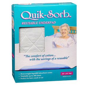 Essential Medical Quik-Sorb Birdseye Cotton Quilted Bed/Sofa Reusable Underpad