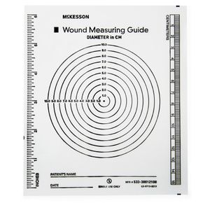 McKesson Clear Plastic Non-Sterile Wound Measuring Guide