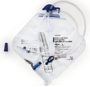 McKesson Vinyl 2000mL Urinary Drainage Bag With Anti-Reflux Valve