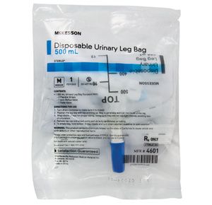 McKesson Vinyl Urinary Leg Bag With Anti-Reflux Valve