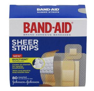 Johnson & Johnson Band-Aid Sheer Strip Assorted Adhesive Bandage