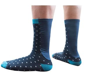 Xpandasox Athletic Calf Cotton Blend Dot Crew Socks