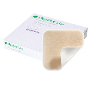 Molnlycke Mepilex Lite Absorbent Soft Silicone Thin Foam Dressing with Safetac