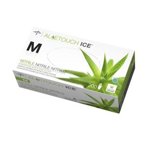 Medline Aloetouch Ice Powder-Free Nitrile Exam Gloves