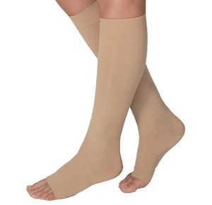 BSN Jobst Large Open Toe Opaque Knee High 15-20 mmHg Moderate Compression Stockings