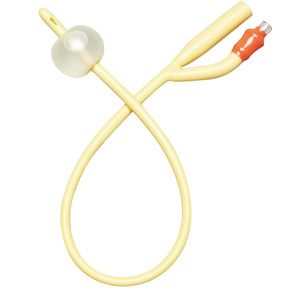 Medline Two-Way Silicone-Elastomer Coated Latex Foley Catheter - 30cc Balloon Capacity