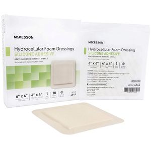 McKesson Adhesive Hydrocellular Silicone Foam Dressing With Border