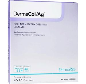 DermaRite DermaCol/Ag Collagen Matrix Dressing with Silver