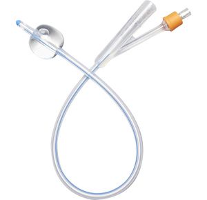Medline Two-Way 100% Select Silicone Straight Tip Foley Catheter - 10cc Balloon Capacity