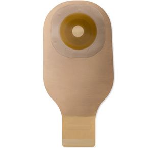 Hollister Premier One-Piece Extended Flat Pre-cut Beige Drainable Pouch With Flextend Skin Barrier