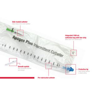 Hollister Apogee Plus Touch Free Red Rubber Intermittent Catheter