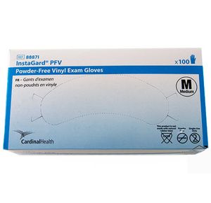 Cardinal Health InstaGard Synthetic Powder Free Vinyl Examination Gloves