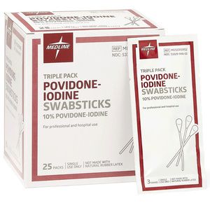 Medline Povidone Iodine Swabsticks