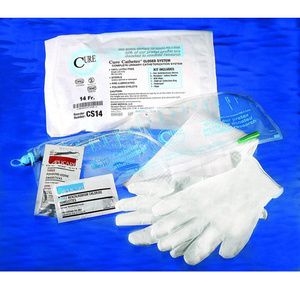 Cure Catheter Unisex Straight Tip Closed System Kit