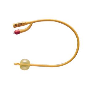 Rusch Gold Silicone Coated 2-Way Foley Catheter - 30cc Balloon Capacity