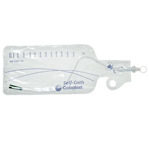Coloplast Self-Cath Closed System Olive Coude Tip Intermittent Catheter With Guide Stripe