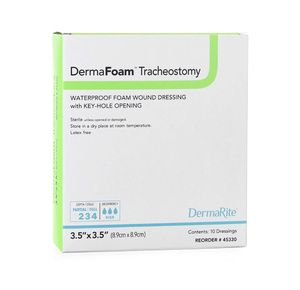 DermaRite DermaFoam Tracheostomy Foam Dressing