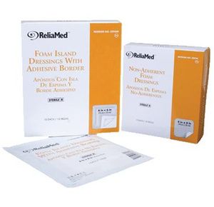 ReliaMed Adhesive Border Foam Dressing with Film Backing