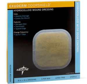 Medline Exuderm Odorshield Hydrocolloid Wound Dressing