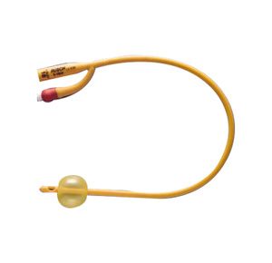 Rusch Gold Silicone Coated 2-Way Foley Catheter - 5cc Balloon Capacity
