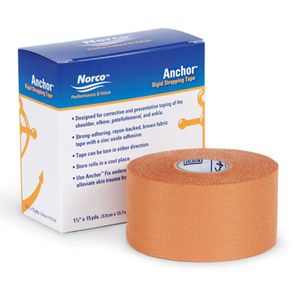 Norco Anchor Rayon-Backed Brown Fabric Rigid Strapping Tape
