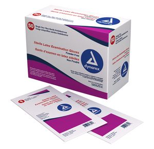 Dynarex Sterile Powder Free Latex Exam Gloves