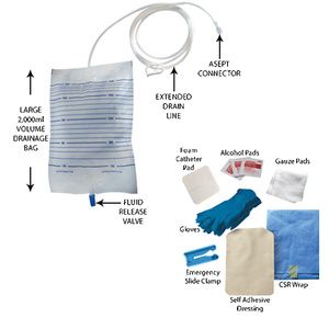 ASEPT 2000 mL Peritoneal Drainage Bag Kit