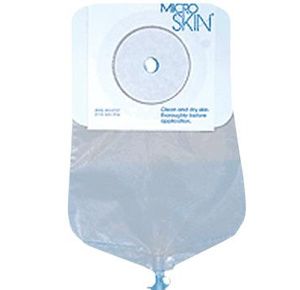 Cymed MicroSkin One-Piece Clear Urostomy Pouch With Thin Hydrocolloid Washer