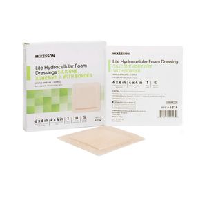 McKesson Lite Hydrocellular Silicone Adhesive Foam Dressing