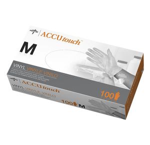 Medline Accutouch Synthetic Vinyl Powder Free Exam Gloves