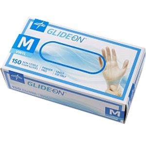 Medline Glide-On Powder Free Vinyl Exam Gloves