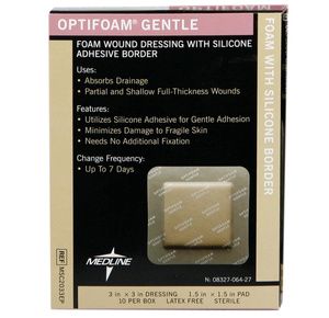 Medline Optifoam Gentle Silicone Border Dressing