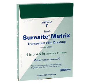 Medline Suresite Matrix Transparent Film Dressing