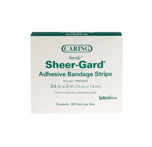 Medline Caring Sheer-Gard Adhesive Bandage Strips