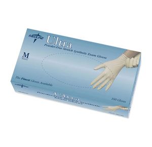 Medline Ultra Stretch Vinyl Synthetic Powder-Free Exam Gloves