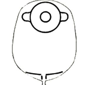 Nu-Hope Standard Deep Convex Round Post-Operative Mid-Size Urinary Pouch