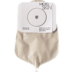 Cymed MicroSkin One-Piece Clear Urostomy Pouch With Thick Hydrocolloid Washer
