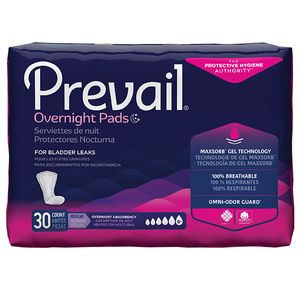 Prevail Bladder Control Pads - Overnight Absorbency
