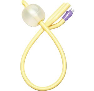Medline Three-Way Silicone-Elastomer Coated Latex Foley Catheter - 30cc Balloon Capacity