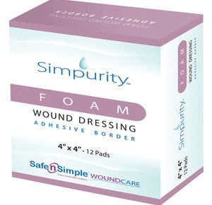 Safe N Simple Simpurity Adhesive Border Foam Dressing
